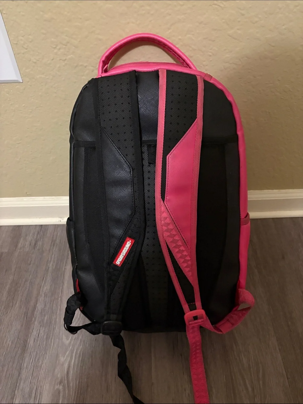 Sprayground Pink & Black Shark Mouth Backpack